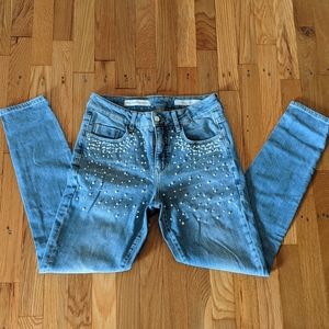 Anthropologie Pearl Detailed Skinny Jeans